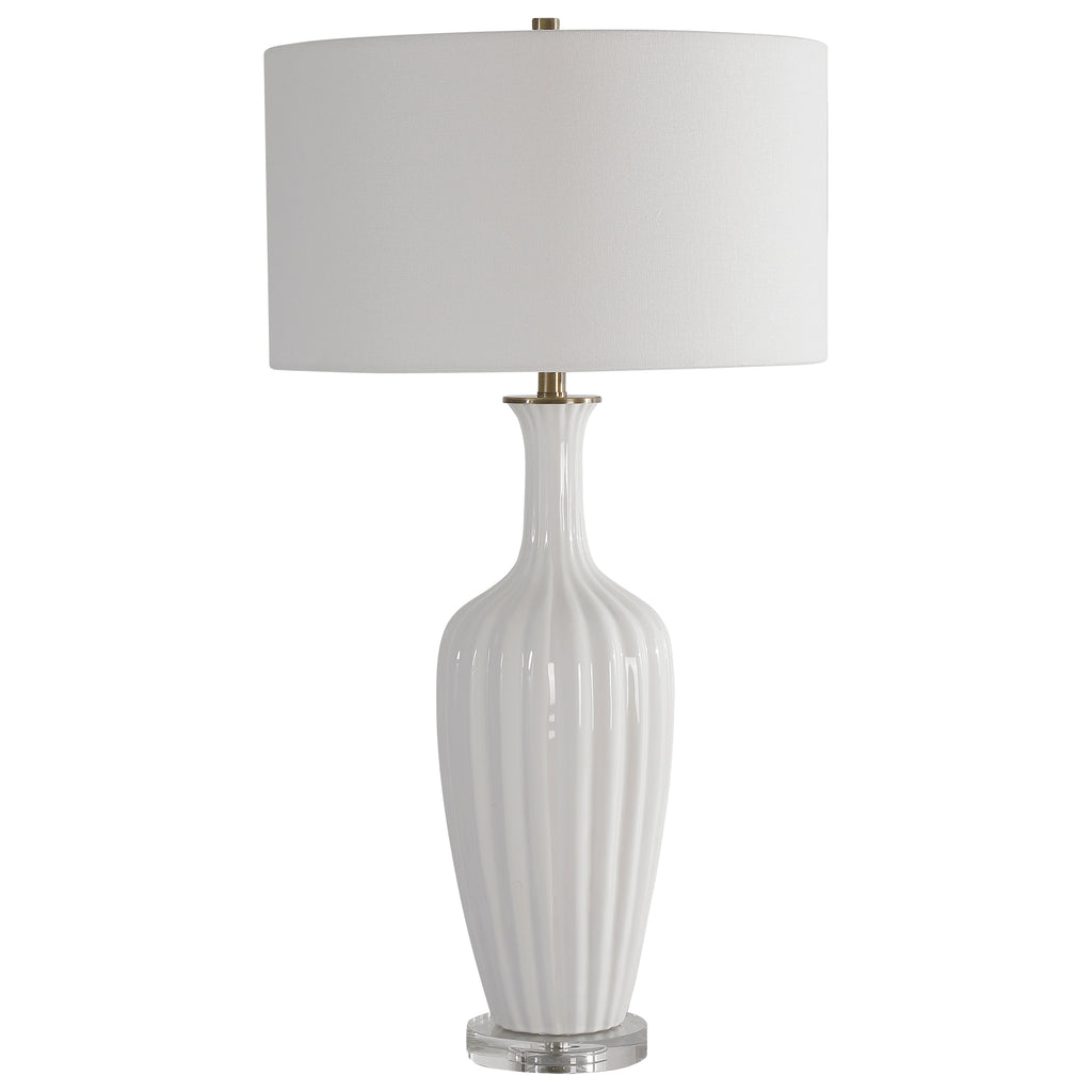 Uttermost Strauss White Ceramic Table Lamp