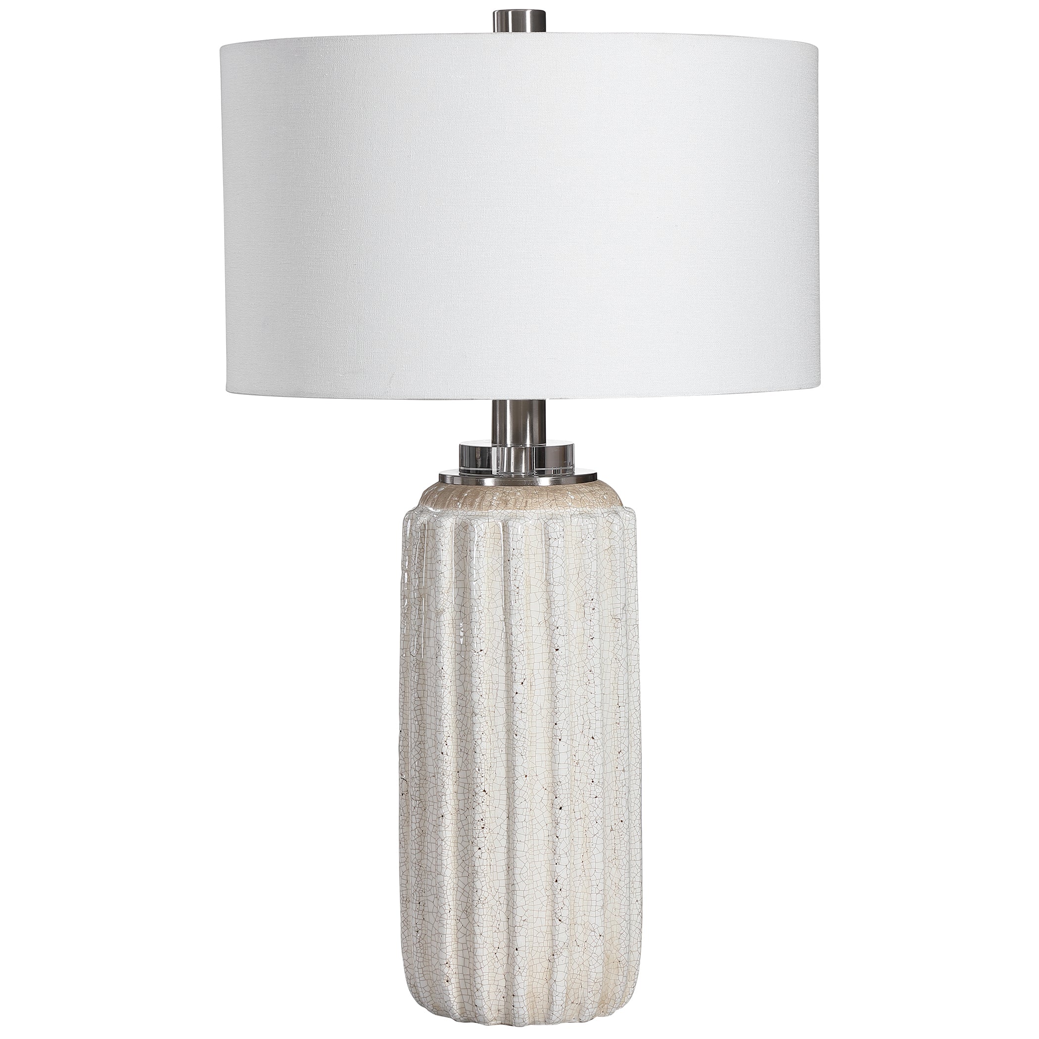 Uttermost Azariah White Crackle Table Lamp