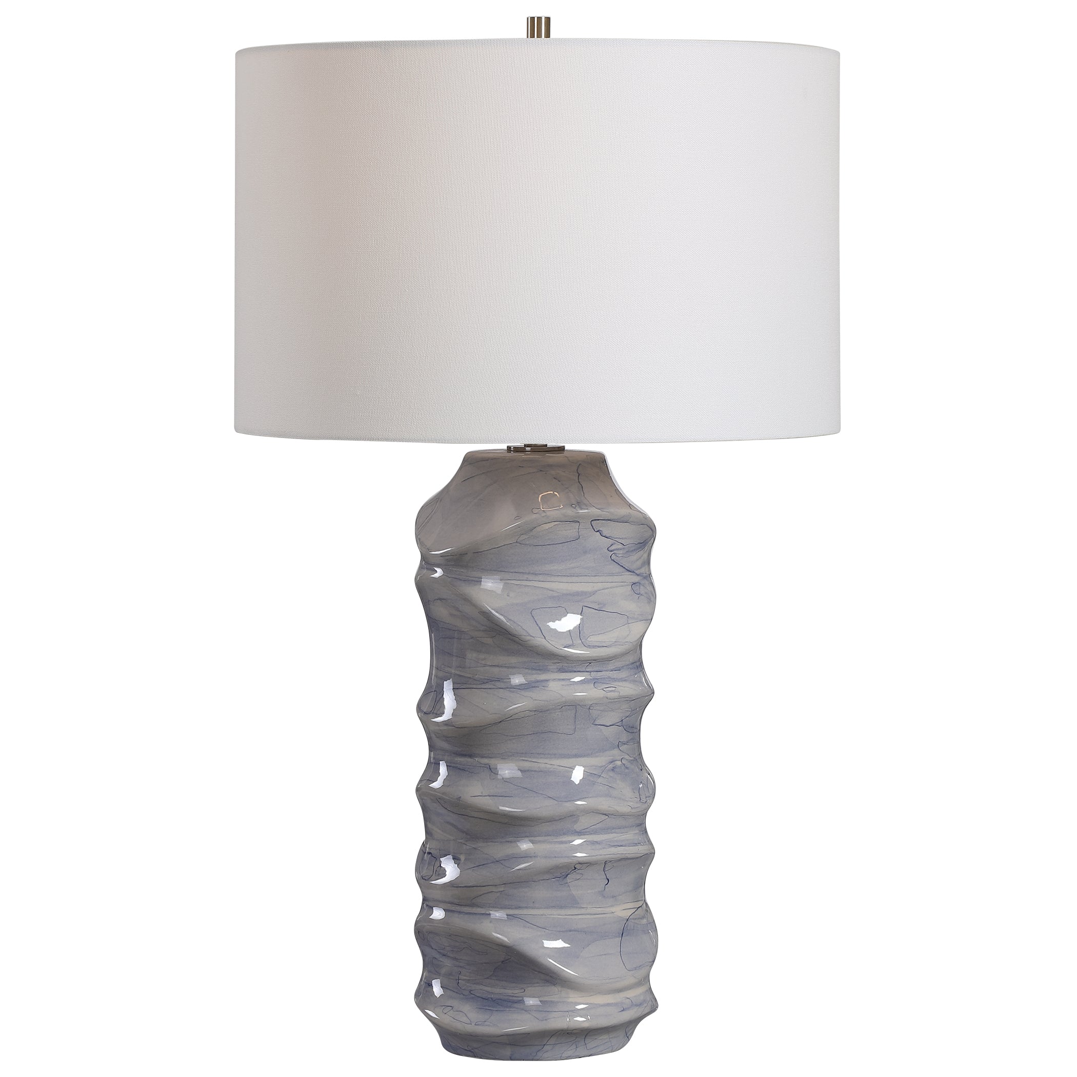 Uttermost Waves Blue & White Table Lamp - Thumbnail 4