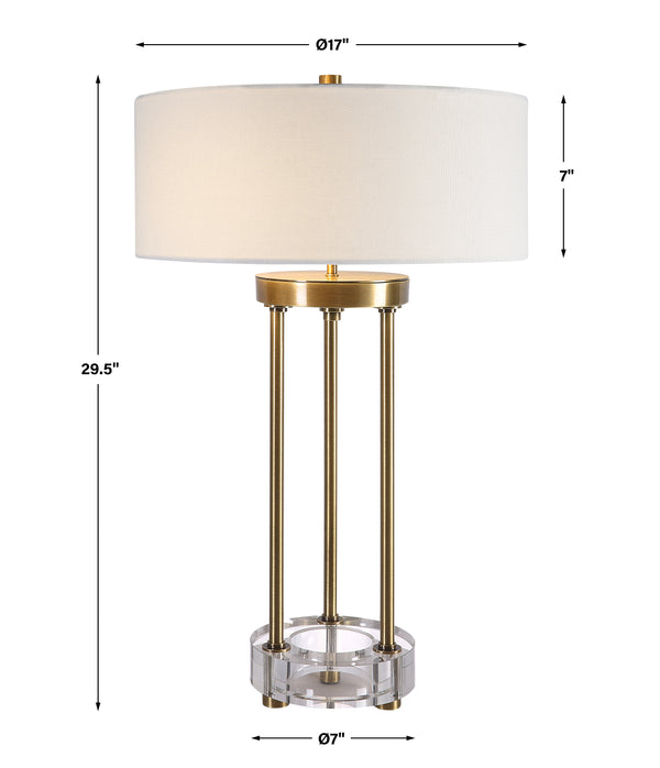 Uttermost Pantheon Brass Rod Table Lamp