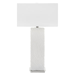 Uttermost Pillar White Marble Table Lamp