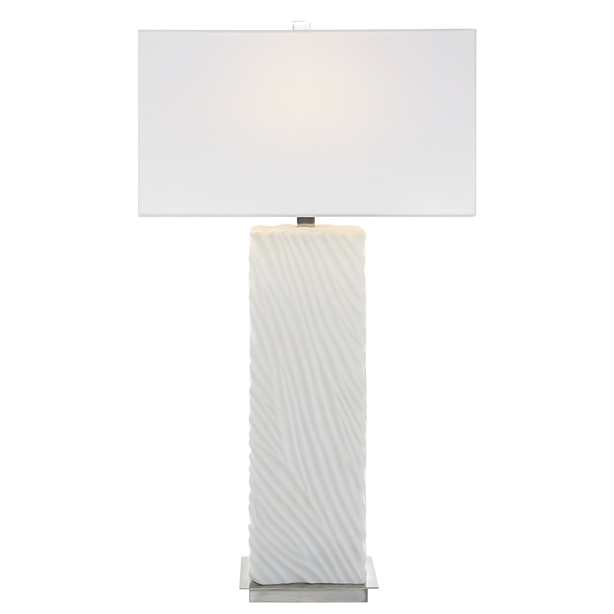 Uttermost Pillar White Marble Table Lamp - Thumbnail 3