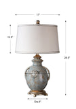 Uttermost Cancello Blue Glaze Lamp