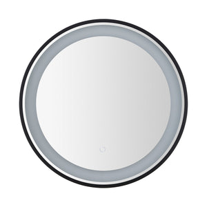 Safavieh Blakewell, 24 Inch, Black/Silver, Aluminum Led Mirror LMR1010A