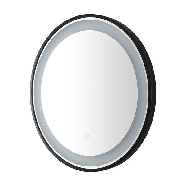 Safavieh Blakewell, 24 Inch, Black/Silver, Aluminum Led Mirror LMR1010A