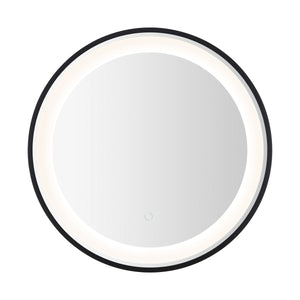 Safavieh Blakewell, 24 Inch, Black/Silver, Aluminum Led Mirror LMR1010A