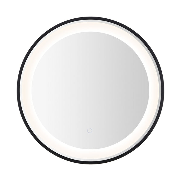 Safavieh Blakewell, 24 Inch, Black/Silver, Aluminum Led Mirror LMR1010A