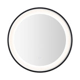 Safavieh Blakewell, 24 Inch, Black/Silver, Aluminum Led Mirror LMR1010A