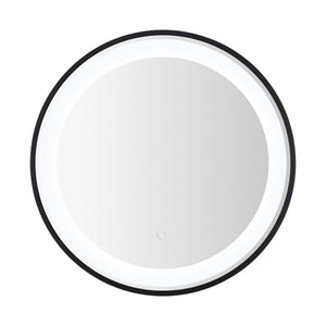 Safavieh Blakewell, 24 Inch, Black/Silver, Aluminum Led Mirror LMR1010A