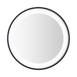 Safavieh Blakewell, 24 Inch, Black/Silver, Aluminum Led Mirror LMR1010A