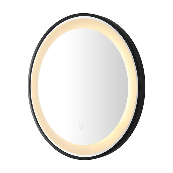 Safavieh Blakewell, 24 Inch, Black/Silver, Aluminum Led Mirror LMR1010A