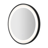 Safavieh Blakewell, 24 Inch, Black/Silver, Aluminum Led Mirror LMR1010A