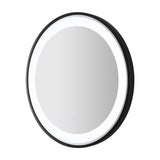 Safavieh Blakewell, 24 Inch, Black/Silver, Aluminum Led Mirror LMR1010A