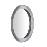 Safavieh Erdem, 30 Inch, Silver Grey/Silver Leaf, Aluminum Led Mirror Silver Grey/ Silver Leaf Metal LMR1014A