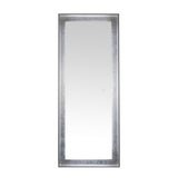 Safavieh Montauk, 26 Inch, Silver Grey/Silver Leaf, Aluminum Led Mirror Silver Grey/ Silver Leaf Metal LMR1015A