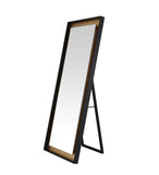 Safavieh Montauk, 26 Inch, Black/Gold Leaf, Aluminum Led Mirror Black / Gold Leaf Metal LMR1015B