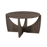 Walker Edison Luna Modern/Contemporary 28" Round Coffee Table with Open Crossed Arch Base LNAL1K2CI