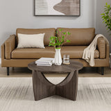 Walker Edison Luna Modern/Contemporary 28" Round Coffee Table with Open Crossed Arch Base LNAL1K2CI