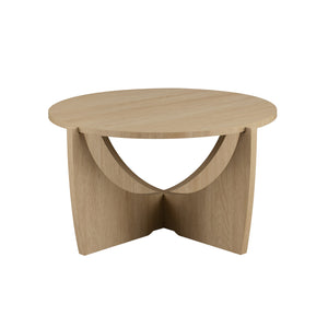 Walker Edison Luna Modern/Contemporary 28" Round Coffee Table with Open Crossed Arch Base LNAL1K2CO