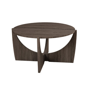 Walker Edison Luna Modern/Contemporary 35" Round Coffee Table with Open Crossed Arch Base LNAL1KCI