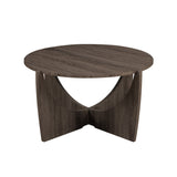 Walker Edison Luna Modern/Contemporary 35" Round Coffee Table with Open Crossed Arch Base LNAL1KCI