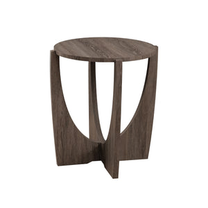 Walker Edison Luna Modern/Contemporary 19" Round Side Table with Open Crossed Arch Base LNAL8KCI