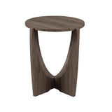 Walker Edison Luna Modern/Contemporary 19" Round Side Table with Open Crossed Arch Base LNAL8KCI