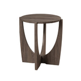 Walker Edison Luna Modern/Contemporary 19" Round Side Table with Open Crossed Arch Base LNAL8KCI