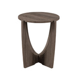 Walker Edison Luna Modern/Contemporary 19" Round Side Table with Open Crossed Arch Base LNAL8KCI