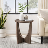 Walker Edison Luna Modern/Contemporary 19" Round Side Table with Open Crossed Arch Base LNAL8KCI