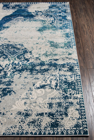 Momeni Loft LO-09 Machine Made Traditional Abstract Indoor Area Rug Blue 9'3" x 12'6" LOFT0LO-09BLU93C6
