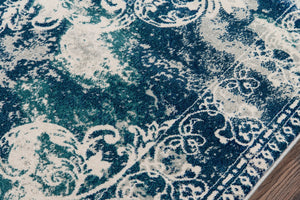 Momeni Loft LO-09 Machine Made Traditional Abstract Indoor Area Rug Blue 9'3" x 12'6" LOFT0LO-09BLU93C6