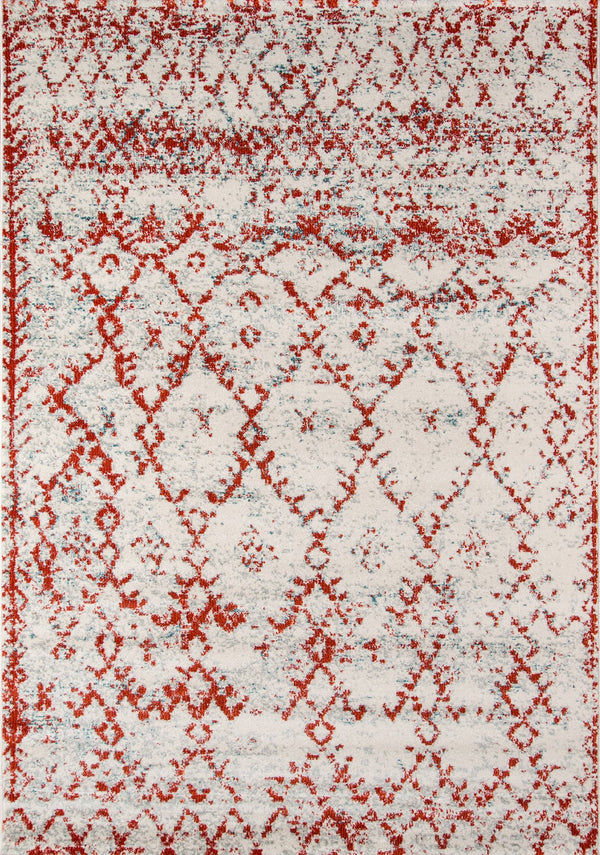 Momeni Loft LO-10 Machine Made Traditional Geometric Indoor Area Rug Rust 9'3" x 12'6" LOFT0LO-10RST93C6