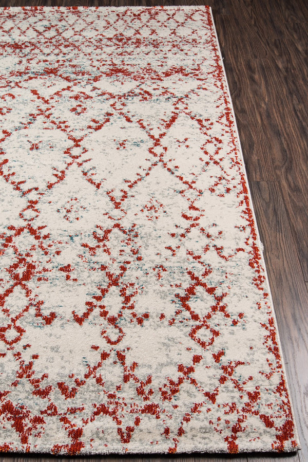 Momeni Loft LO-10 Machine Made Traditional Geometric Indoor Area Rug Rust 9'3" x 12'6" LOFT0LO-10RST93C6