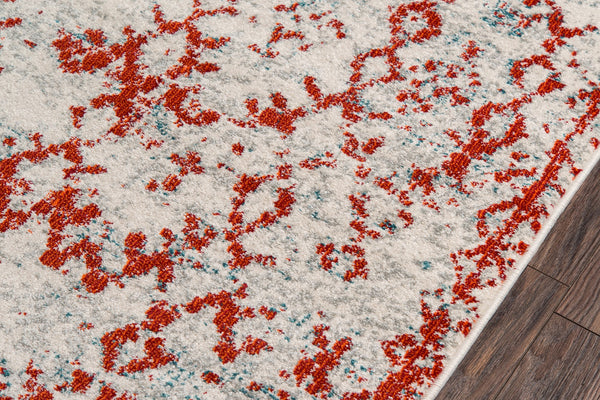 Momeni Loft LO-10 Machine Made Traditional Geometric Indoor Area Rug Rust 9'3" x 12'6" LOFT0LO-10RST93C6