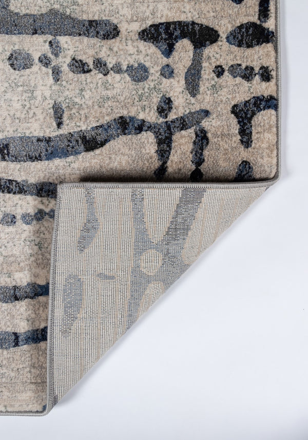 Momeni Logan LGN-1 Machine Made Contemporary Abstract Indoor Area Rug Grey 9'3" x 12'6" LOGANLGN-1GRY93C6