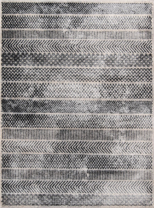 Momeni Logan LGN-2 Machine Made Contemporary Geometric Indoor Area Rug Grey 9'3" x 12'6" LOGANLGN-2GRY93C6