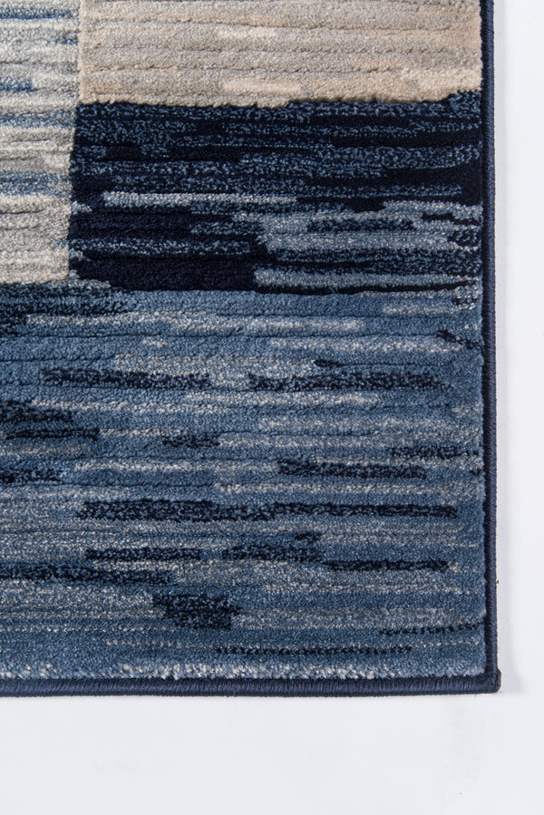 Momeni Logan LGN-3 Machine Made Contemporary Geometric Indoor Area Rug Navy 9'3" x 12'6" LOGANLGN-3NVY93C6