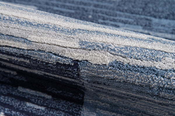 Momeni Logan LGN-3 Machine Made Contemporary Geometric Indoor Area Rug Navy 9'3" x 12'6" LOGANLGN-3NVY93C6