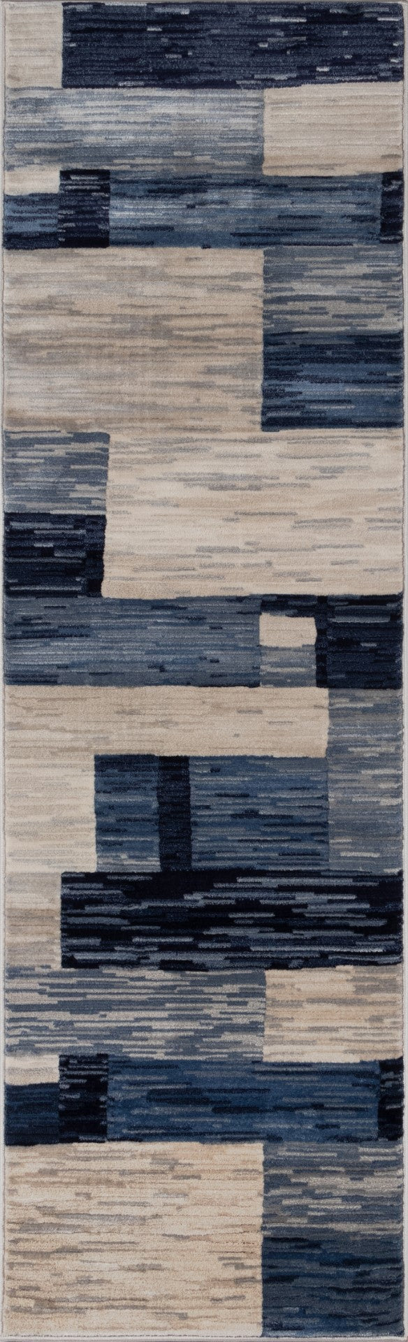 Momeni Logan LGN-3 Machine Made Contemporary Geometric Indoor Area Rug Navy 9'3" x 12'6" LOGANLGN-3NVY93C6