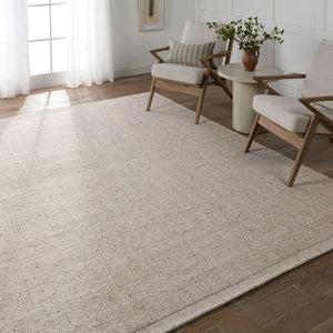 Jaipur Living Lorena Westen LOR03 Handwoven 80% Wool 20% Nylon Solid Area Rug Cream 80% Wool 20% Nylon RUG154960