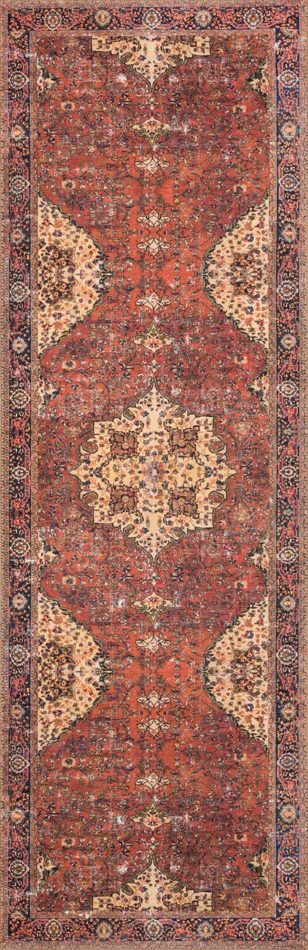 Loloi Loren LQ-07 100% Polyester Power Loomed Traditional Rug LORELQ-07RENV84B6