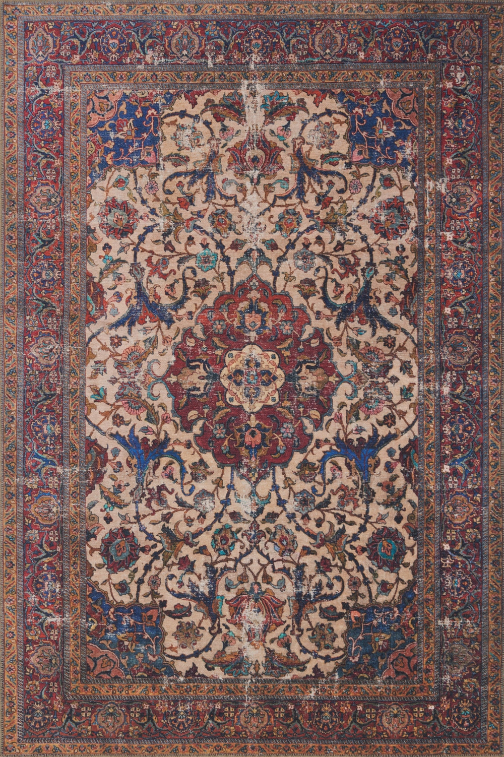 Loloi Loren LQ-11 100% Polyester Power Loomed Traditional Rug LORELQ-11SAML84B6