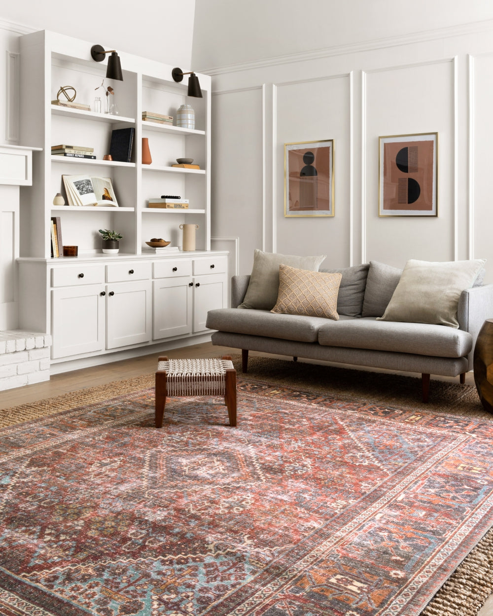 Loloi Loren LQ-13 100% Polyester Power Loomed Traditional Rug LORELQ-13BKMD84B6