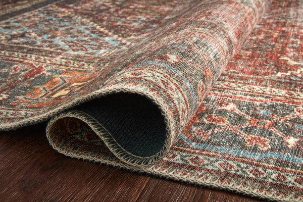 Loloi Loren LQ-13 100% Polyester Power Loomed Traditional Rug LORELQ-13BKMD84B6