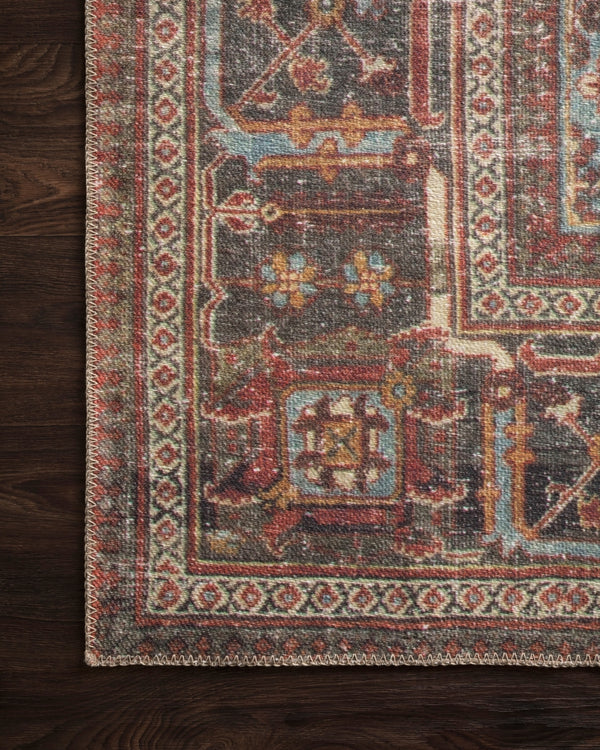 Loloi Loren LQ-13 100% Polyester Power Loomed Traditional Rug LORELQ-13BKMD84B6