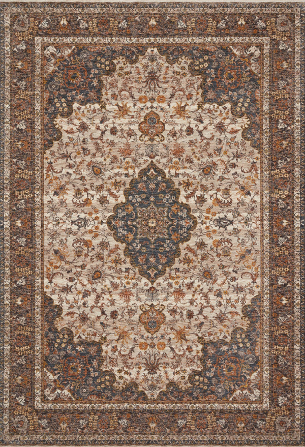 Loloi Lourdes LOU-01 Polyester, Viscose Pile Power Loomed Traditional Rug LOURLOU-01NAOCB6F7