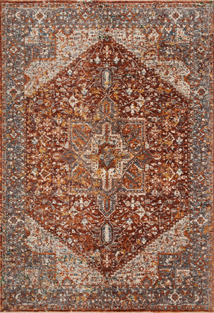 Loloi Lourdes LOU-02 Polyester, Viscose Pile Power Loomed Traditional Rug LOURLOU-02RUMLB6F7