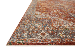 Loloi Lourdes LOU-02 Polyester, Viscose Pile Power Loomed Traditional Rug LOURLOU-02RUMLB6F7
