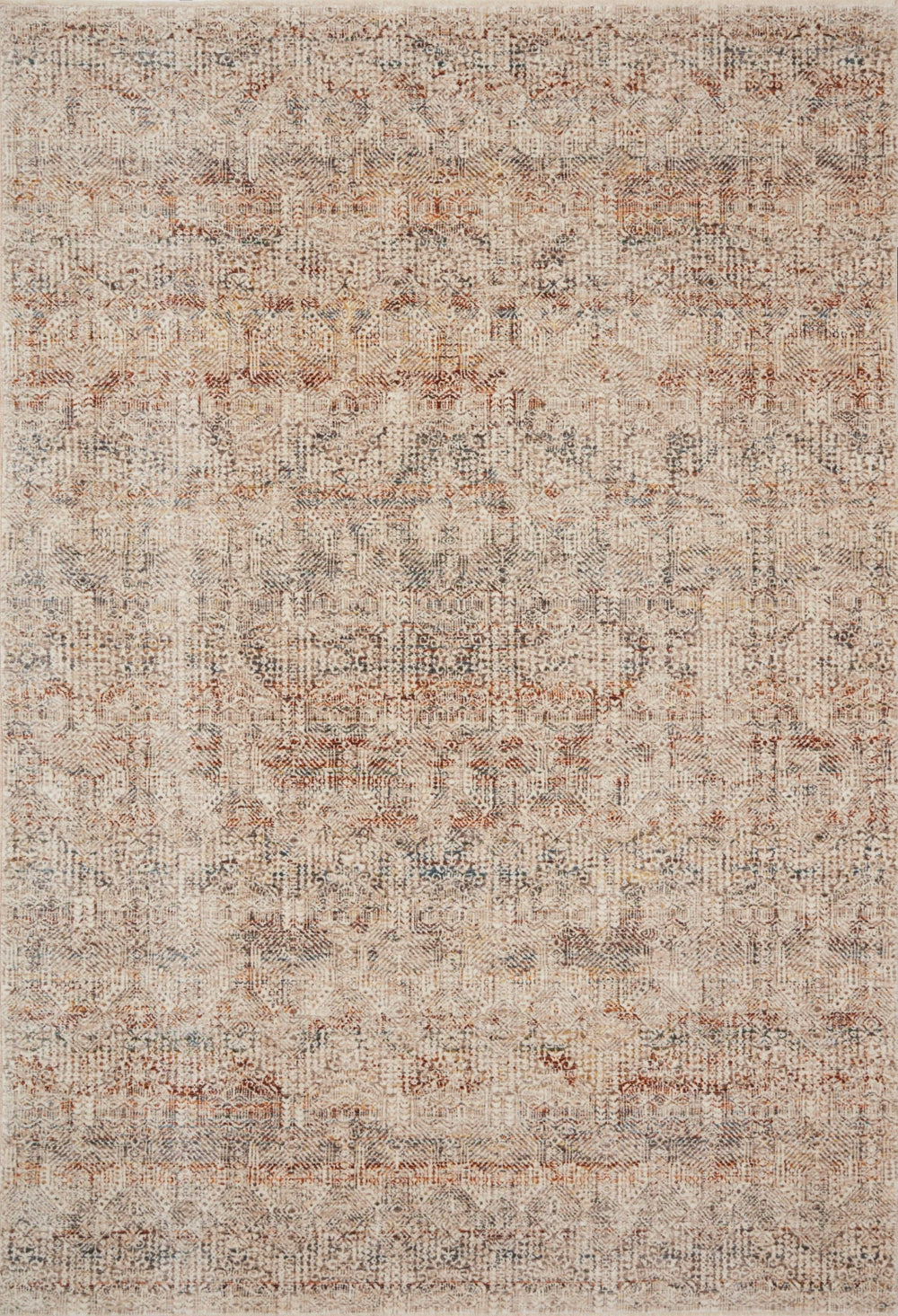 Loloi Lourdes LOU-04 Polyester, Viscose Pile Power Loomed Traditional Rug LOURLOU-04IVSQB6F7